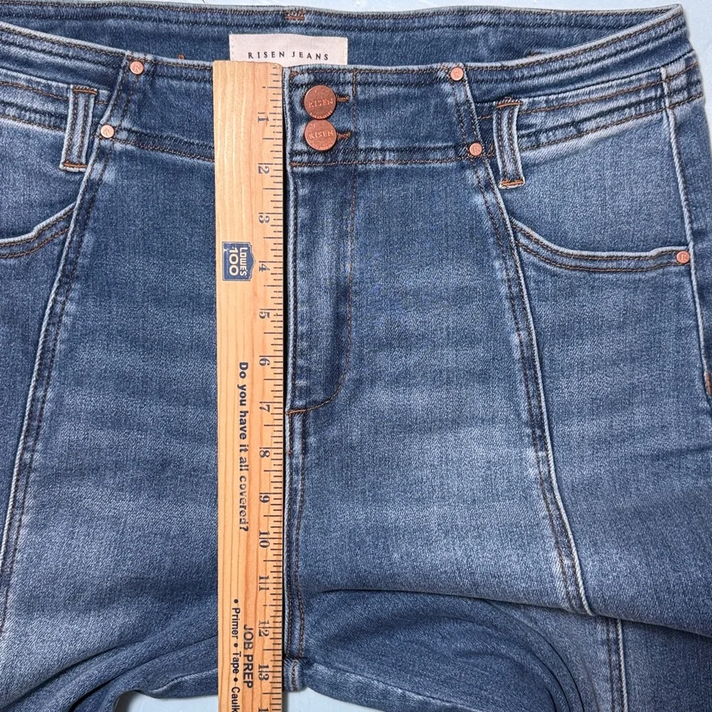 RISEN Wide Leg Jeans Sz XL 15 / 32 PW21536 High Rise Flare Pintuck Front NEW - Picture 12 of 16